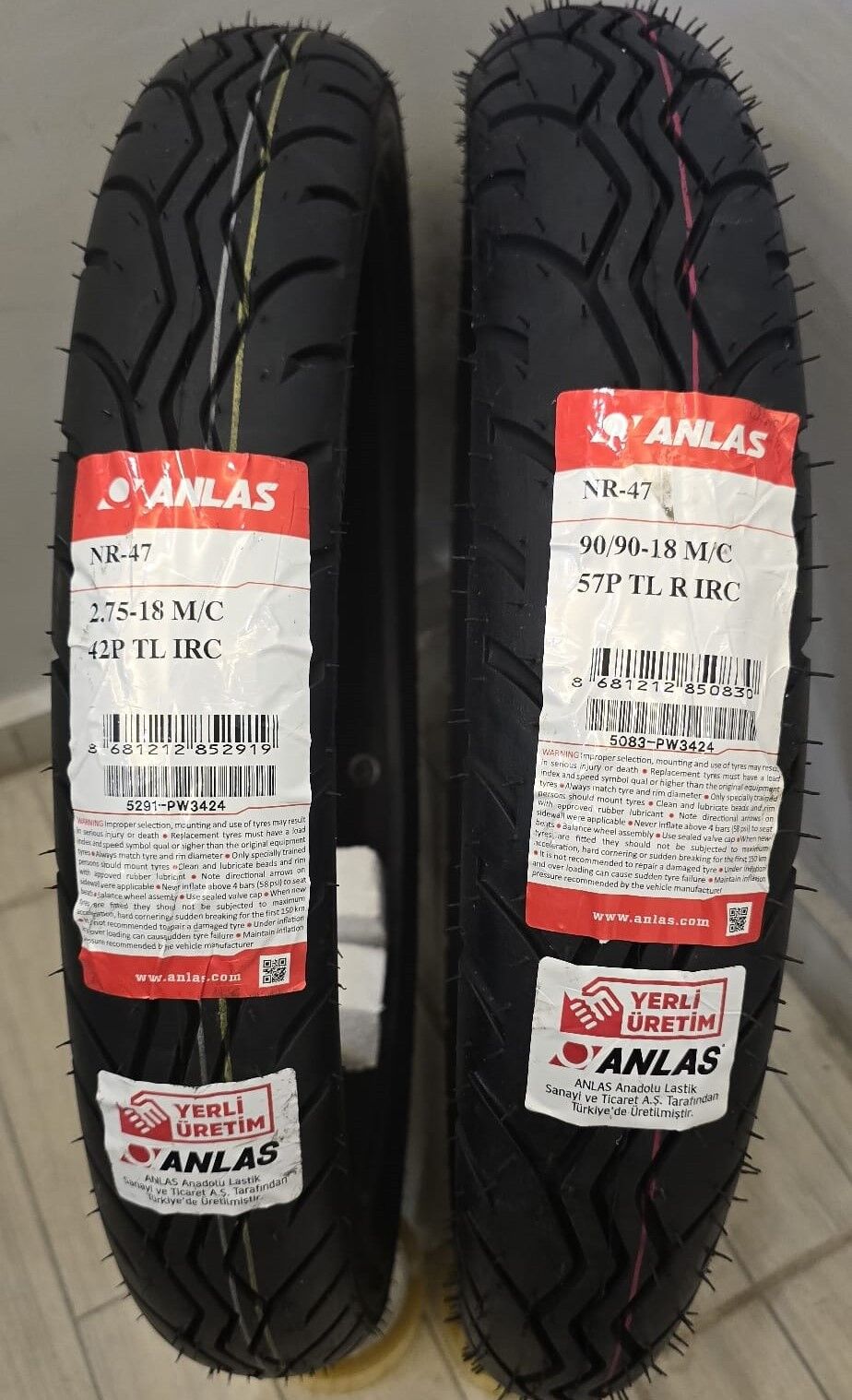 IRC Ybr125 Cbf 150 Için 2.75-18 Ve 90/90-18 IRC Lastik Set